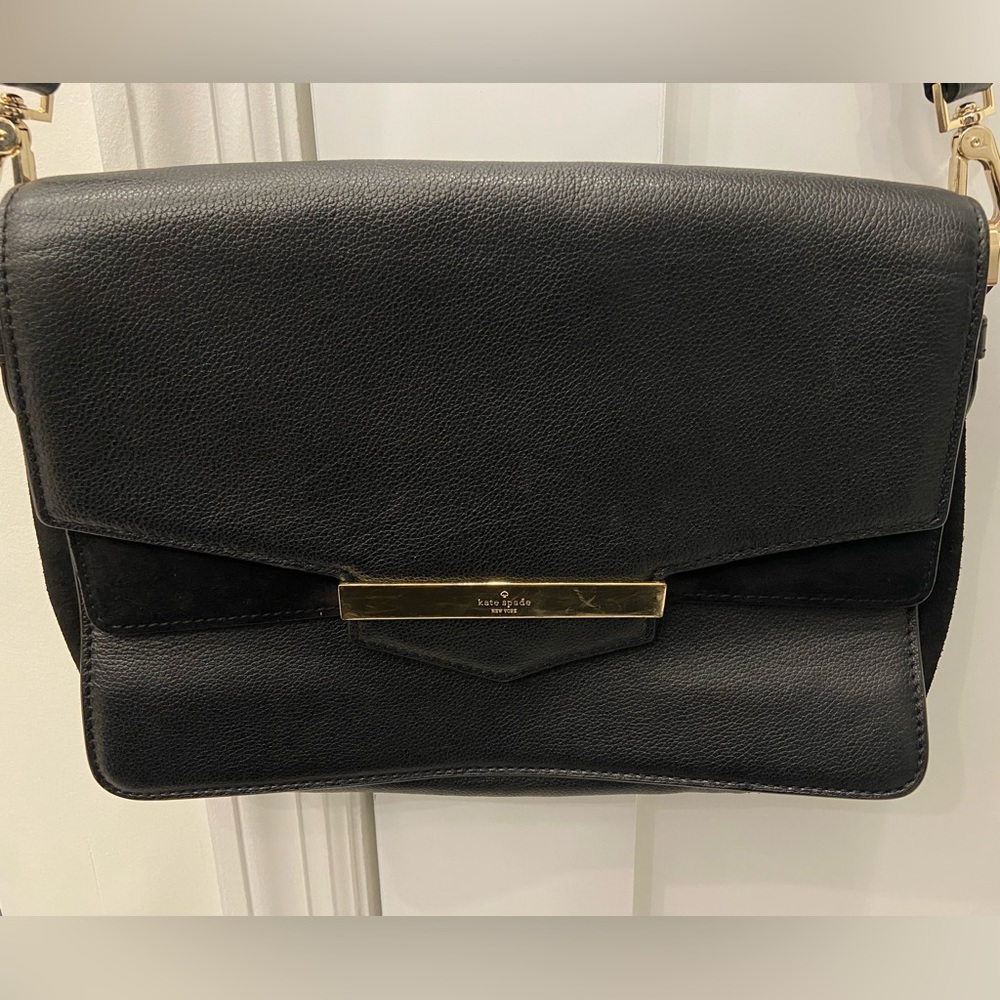 KATE SPADE leather and suede crossbody